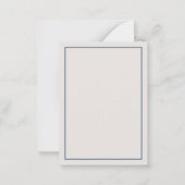 Cute Nautical Blue Baby Elephant Personalized Notitiekaartje (Achterkant)