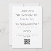 Cute Nautical Teddy Bear QR Code Boy Baby Shower Kaart (Achterkant)