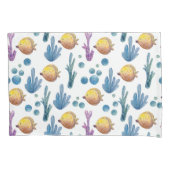Cute Nautical Tropical Fish Zee Ocean Pattern Kussensloop (Voorkant)