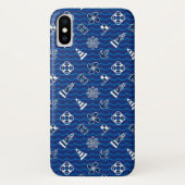 Cute Nautical Waves Pattern Case-Mate iPhone Case (Achterkant)