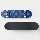 Cute Nautical Waves Pattern Skateboard (Horizontaal)