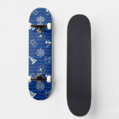 Cute Nautical Waves Pattern Skateboard (Voorkant)