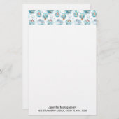 Cute Nautical Whales Waterverf Pattern (Voorkant / Achterkant)