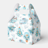 Cute Nautical Whales Waterverf Pattern Bedankdoosjes (Achterkant)