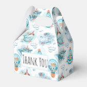 Cute Nautical Whales Waterverf Pattern Bedankdoosjes (Voorkant Zijde)