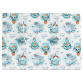 Cute Nautical Whales Waterverf Pattern Groot Cadeauzakje (Achterkant)