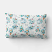 Cute Nautical Whales Waterverf Pattern Kussen (Achterkant)