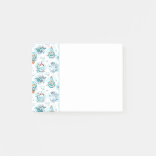 Cute Nautical Whales Waterverf Pattern Post-it® Notes