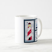 Cute Nautique Conception de voile 11oz Café Mug (Devant droit)
