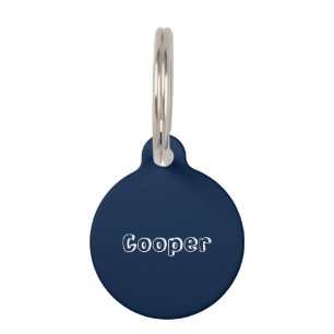 Cute navy blue aangepaste naam contact info dog ca huisdierpenning