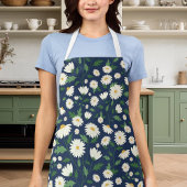 Cute Navy Blue en White Floral Daisy Schort