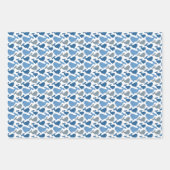 Cute Navy Blue Grey Whale Kinder Inpakpapier Vel (Voorkant 3)