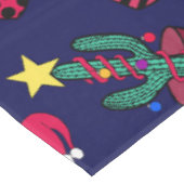 Cute Navy Decorated Cactus Tree Kerstlampjes Tafelkleed (Gekanteld)