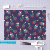 Cute Navy Decorated Cactus Tree Kerstlampjes Tissuepapier (Craft)