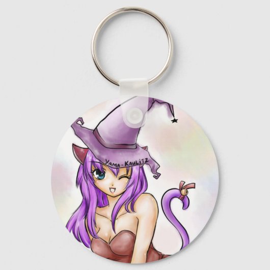 Cute neko girl sleutelhanger (Voorkant)