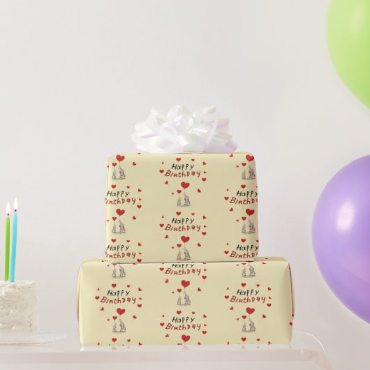 Cute Nelly sur papier cadeau Blond (Cadeaux de fête)