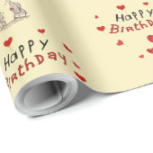 Cute Nelly sur papier cadeau Blond (Coin rond)