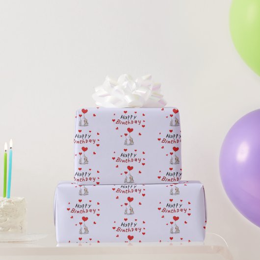Cute Nelly sur papier cadeau Lavender (Cadeaux de fête)
