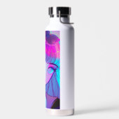 Cute Neon Anime Girl Bouteille d'eau (Gauche)