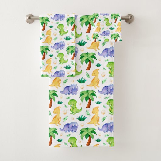 Cute Neon Aquarelle Dinosaur Motif (En situation)