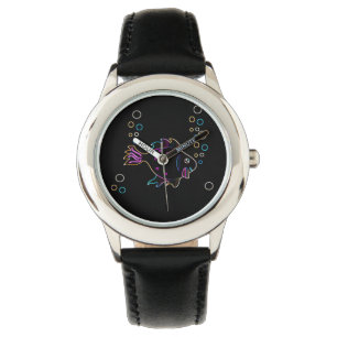 Cute Neon Fish Watch Horloge