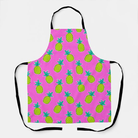 Cute Neon Pineapple Pattern Schort (Voorkant)