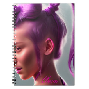 Cute Neon Pink Chosen Girl Gratitude Journal Notitieboek