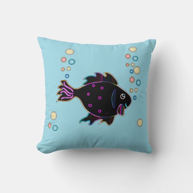 Cute Neon Poisson 2 Coussins (Recto)