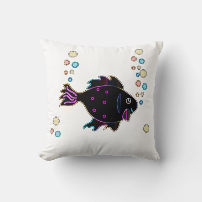 Cute Neon Poisson 2 Coussins (Recto)