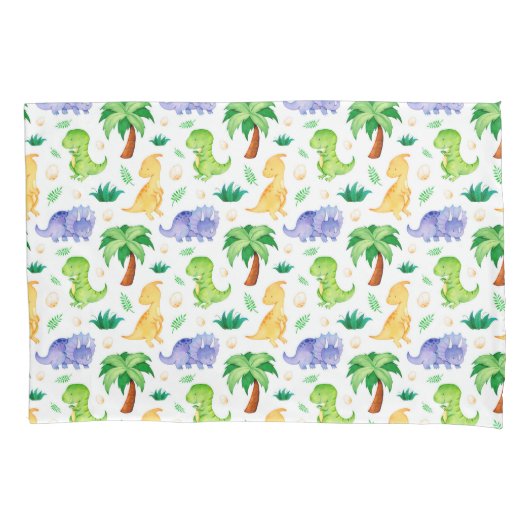 Cute Neon Waterverf Dinosaur Pattern Kussensloop (Voorkant)
