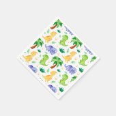 Cute Neon Waterverf Dinosaur Pattern Servet (Hoek)