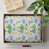 Cute Neon Waterverf Dinosaur Pattern Tissuepapier (Geschenk)