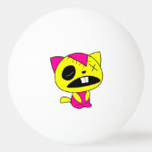 Cute Neon Zombie Kitty Cat Pingpongballen (Achterkant)