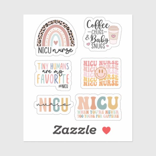 Cute Neonatale Intensive Care Unit NICU Verpleegpa Sticker (Vel)