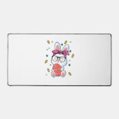 Cute Nerd Easter Day Bunny Funny Rabbit Graphic (Recto)