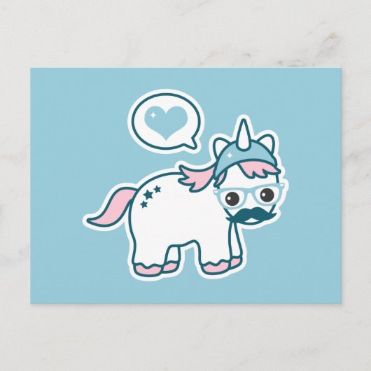 Cute Nerd Unicorn Briefkaart (Voorkant)