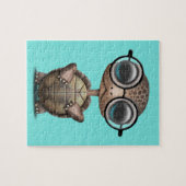 Cute Nerdy Turtle Weartle Glasses Legpuzzel (Horizontaal)