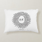 Cute Nest & Egg - Persoonlijke Initialen en naam Accent Kussen (Voorkant)