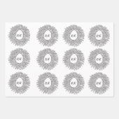 Cute Nest & Egg - Persoonlijke Initialen en naam Inpakpapier Vel (Voorkant 3)