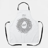 Cute Nest & Egg - Persoonlijke Initialen en naam Schort (Voorkant)