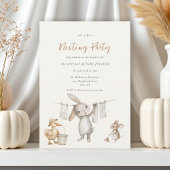 cute Nesting / baby shower Party Watercolor Kaart