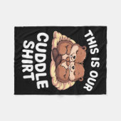 Cute Nesting Beavers This Is Our Cuddle  Fleece Deken (Voorkant (Horizontaal))