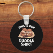 Cute Nesting Beavers This Is Our Cuddle  Sleutelhanger (Voorkant)