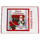 Cute Neurse 5 grote kerstcadeau Large Cadeauzakje (Voorkant)