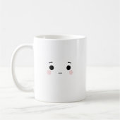 Cute Neutral Face Mug Minimal Coffee Cup (Gauche)