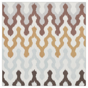 Cute neutrale bruine gouden grijze chevron ikatroo stof