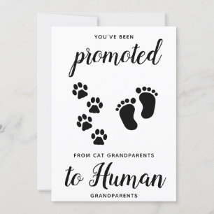 Cute New Grandparent Pregnancy Announge Kaart