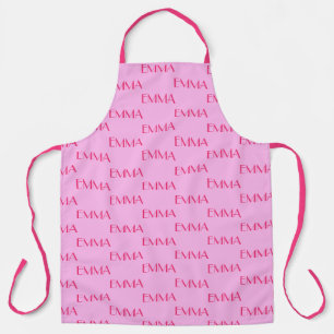 Cute New Pink Monogram Bakers Apron Schort