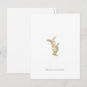 Cute Newborn Baby Hello Little One Rabbit Card. Briefkaart (Voorkant / Achterkant)