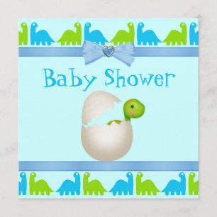 Cute Newly Hatched Baby Dinosaur Baby shower Kaart